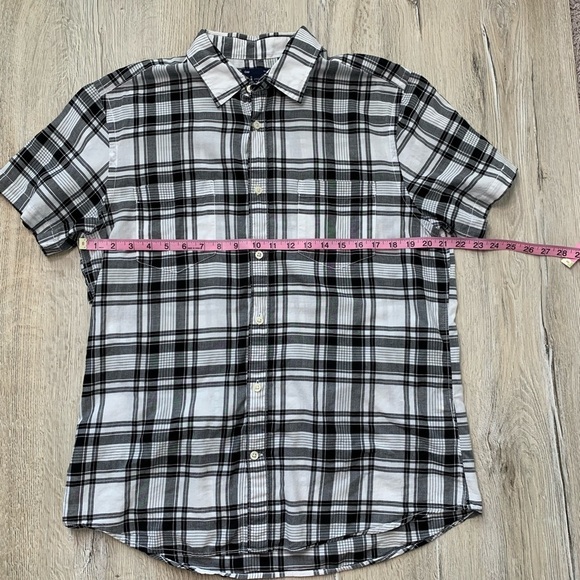 Gap Slim Fit Plaid Short Sleeve Button Up Tee Sz Large - Picture 9 of 9